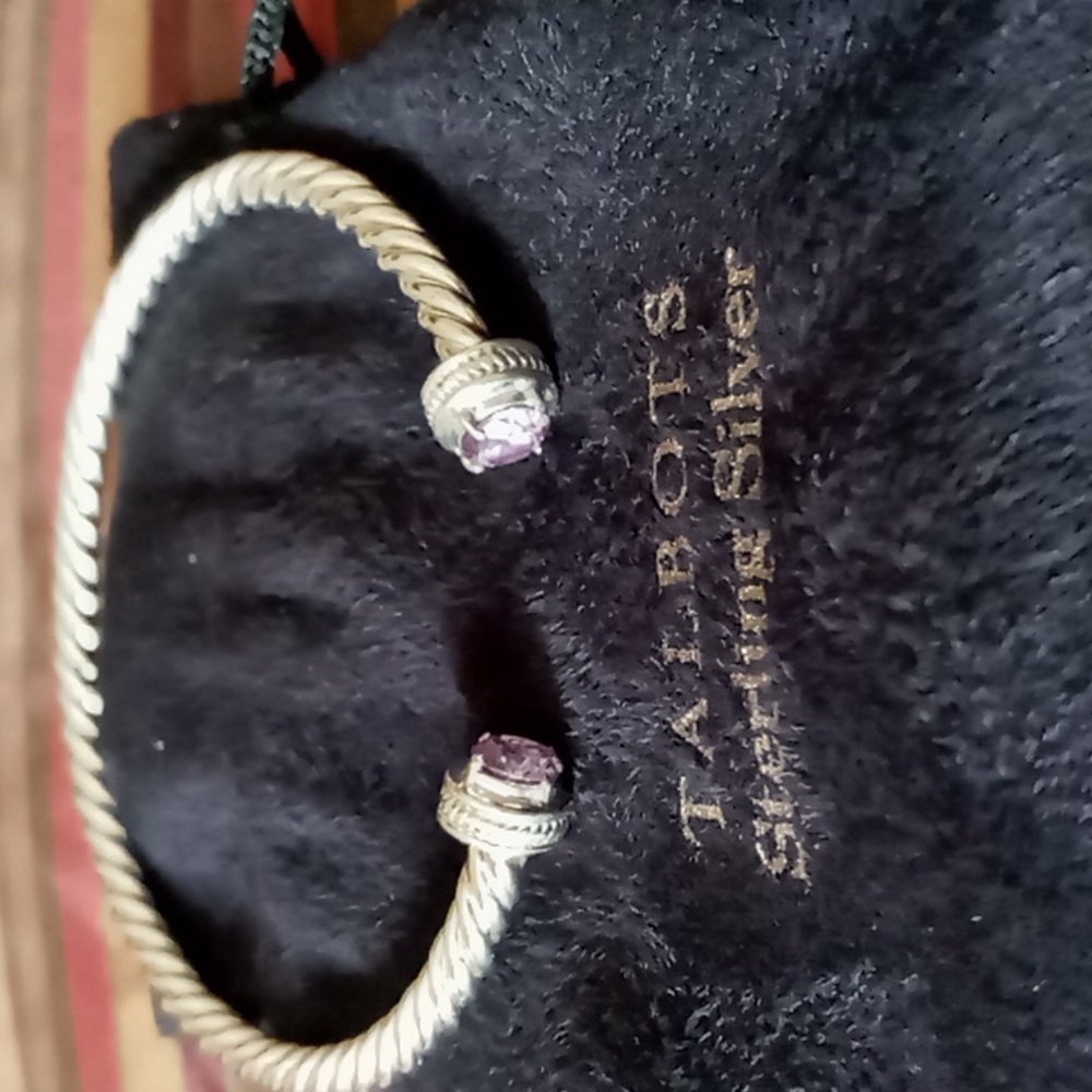 Sterling Silver/Amethyst Cuff Bracelet